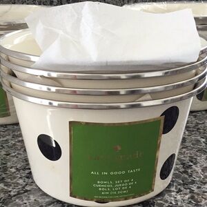 - Kate Spade New York Black Polka Dot Bowls Set. All in good taste bowls s…